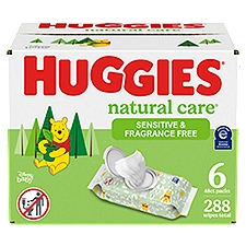 Huggies Sensitive Baby Wipes Unscented, 6 Each