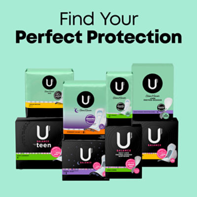 U by Kotex Balance Sized for Teens Ultra Thin Overnight Pads with Wings -  ShopRite