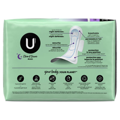U by Kotex Balance Sized for Teens Ultra Thin Overnight Pads with Wings -  ShopRite