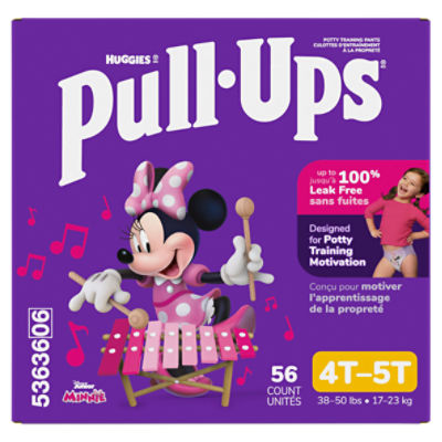 Huggies Pull-Ups Disney Junior Minnie Potty Training Pants, Size 4T-5T, 38-50 lbs, 56 Count Image 13 of 13