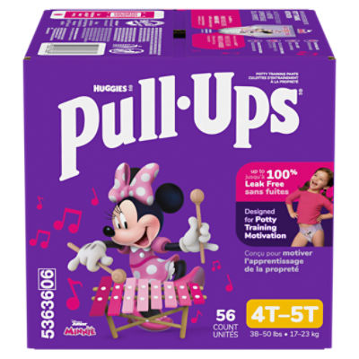 Huggies Pull-Ups Disney Junior Minnie Potty Training Pants, Size 4T-5T, 38-50 lbs, 56 Count Image 9 of 13