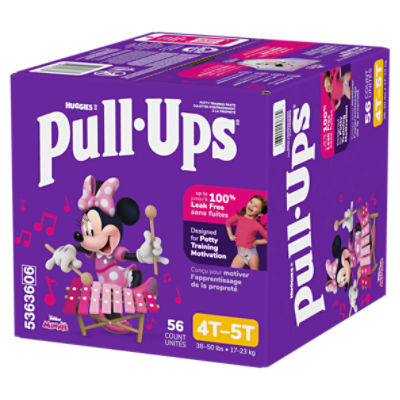 Huggies Pull-Ups Disney Junior Minnie Potty Training Pants, Size 4T-5T, 38-50 lbs, 56 Count Image 10 of 13