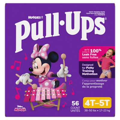 Huggies Pull-Ups Disney Junior Minnie Potty Training Pants, Size 4T-5T, 38-50 lbs, 56 Count Image 6 of 13