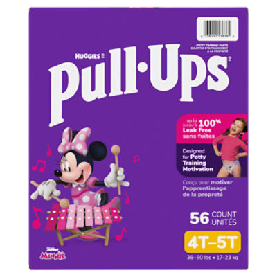 Huggies Pull-Ups Disney Junior Minnie Potty Training Pants, Size 4T-5T, 38-50 lbs, 56 Count Image 8 of 13