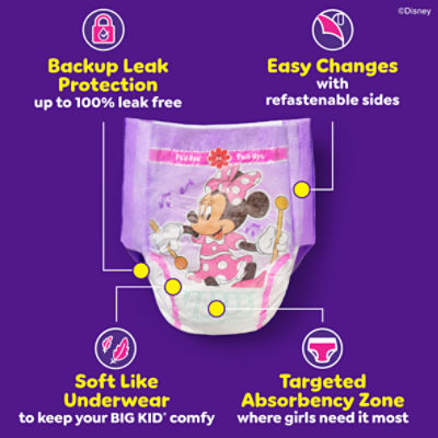 Huggies Pull-Ups Disney Junior Minnie Potty Training Pants, Size 4T-5T, 38-50 lbs, 56 Count Image 3 of 13