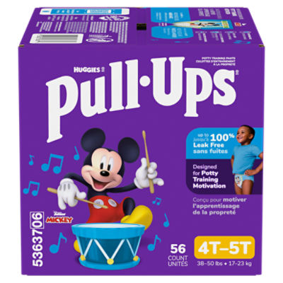 Huggies Pull-Ups Disney Junior Mickey Potty Training Pants, Size 4T-5T, 38-50 lbs, 56 Count Image 11 of 15