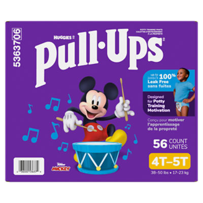 Huggies Pull-Ups Disney Junior Mickey Potty Training Pants, Size 4T-5T, 38-50 lbs, 56 Count Image 10 of 15