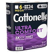 Cottonelle Ultra Comfort Mega Rolls, Toilet Paper, 6 Each