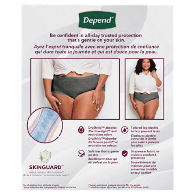 Depend Night Defense Disposable Women's Underwear, Heavy, X-Large