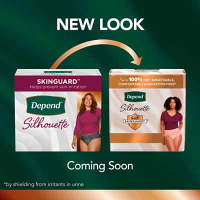 Depend Silhouette Adult Incontinence Underwear Extra-Large Maximum Black,  Pink and Berry Underwear - The Fresh Grocer