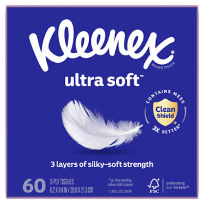 Wrinkle Essence 3本セット Kleenex Ultra Soft Facial Tissues Cube Box 3 Ply, 60 Count - Fairway