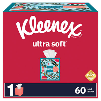 Kleenex Ultra Soft Facial Tissues Cube Box