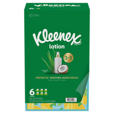 Kleenex Lotion 3 in 1 Coconut Oil + Aloe Tissues, 720 count