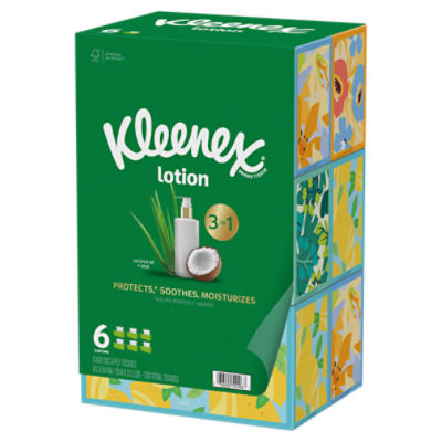 Kleenex Lotion 3 in 1 Coconut Oil + Aloe Tissues, 720 count