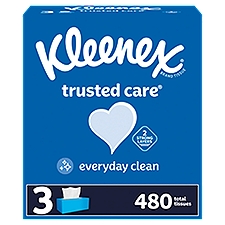 Kleenex Trusted Care Facial Tissues, 3 Each