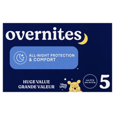 Huggies Diapers, Disney Baby, Overnites, 5 (Over 27 Lb)