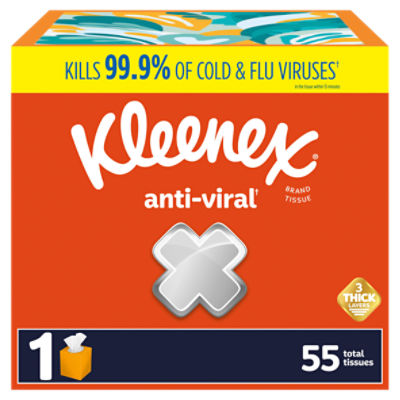Kleenex Ultra Soft Facial Tissues, 3 Thick Layers for Softness & Strength,  Hypoallergenic, 4 Flat Boxes, 120 White Tissues per Box, 3-Ply (480 Total)  