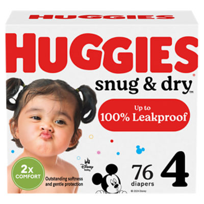 Huggies Snug & Dry Baby Diapers, Size 4 (22-37 lbs)