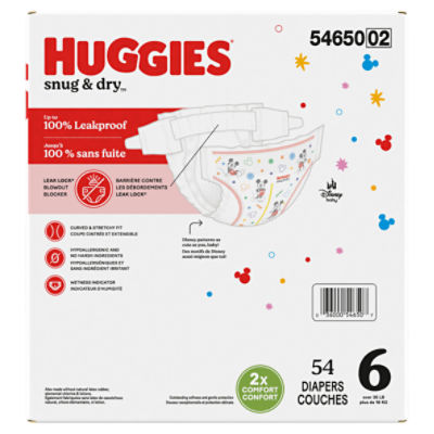 Save on Huggies Snug & Dry Disney Size 6 Diapers 35+ lbs Order Online  Delivery