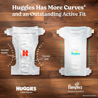 Huggies Size 6 Diapers, Little Snugglers Baby Diapers, Size 6 (35+ lbs), 44  Count