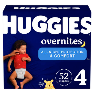 Huggies Overnites Nighttime Baby Diapers Size 4 (22-37 lbs)