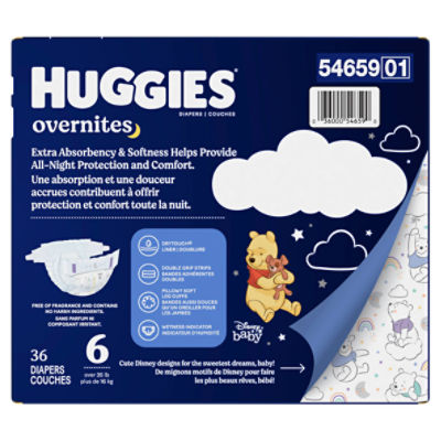 Huggies overnight best sale diapers size 6