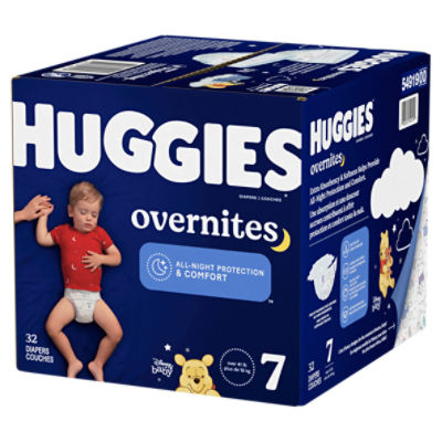 Huggies Overnites - Pañales de noche talla 7 (más de 41 libras), 60 unidades