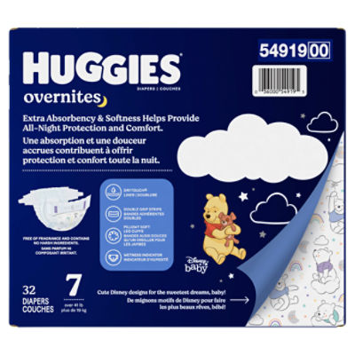 Huggies Overnites Nighttime Baby Diapers (Sizes: 3-7) - Sam's Club