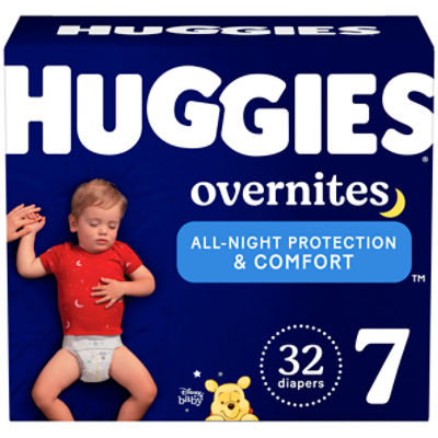 Huggies Overnites Nighttime Baby Diapers Size 7 (41+ lbs)