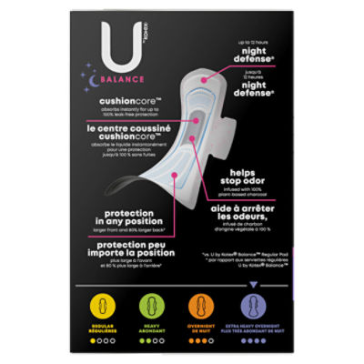 U by Kotex Security® Overnight Ultra Thin Pads With Wings