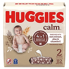 Huggies Calm Baby Wipes, Unscented