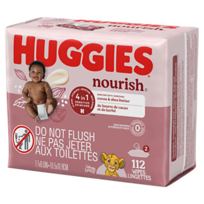 Huggies Nourish Cocoa & Shea Butter Wipes, 112 Count Image 6 of 8