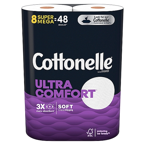 Cottonelle Ultra Comfort Toilet Paper, 8 Super Mega Rolls - ShopRite