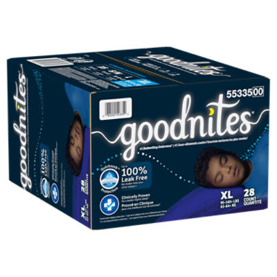 Goodnites Boys Bedwetting Underwear, Sizes 14-20, XL, 95-140+ lbs