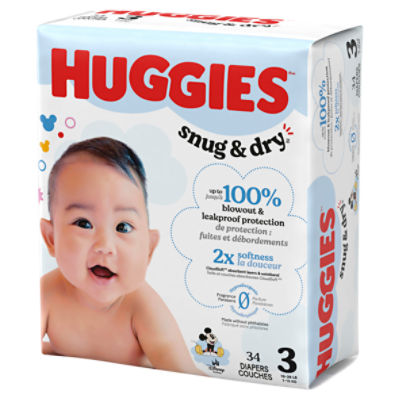 Huggies Snug & Dry Diapers, Size 3, 16-28 lb, 34 Count Image 9 of 12