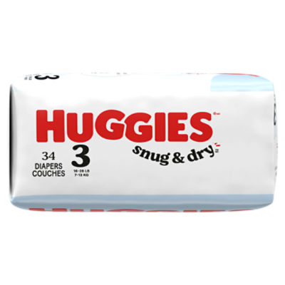 Huggies Snug & Dry Diapers, Size 3, 16-28 lb, 34 Count Image 11 of 12