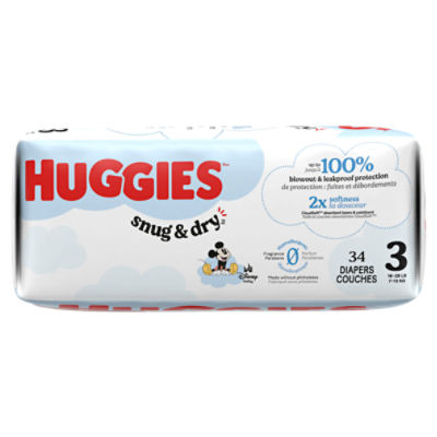 Huggies Snug & Dry Diapers, Size 3, 16-28 lb, 34 Count Image 8 of 12