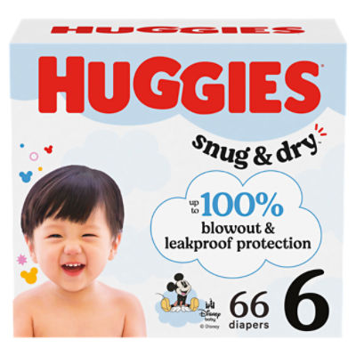 Huggies Snug & Dry Diapers, Size 6, Over 35 lb, 66 count