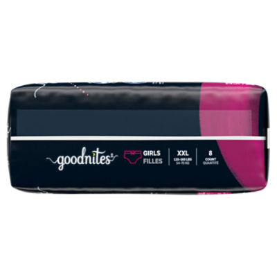 Goodnites Girls Nighttime Underwear, Sizes 18-20, XXL, 120-165 lbs, 8 Count Image 5 of 11