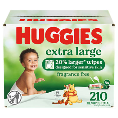 Huggies Disney Baby Extra Large Wipes, Size XL, 210 Count