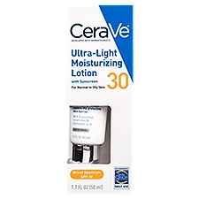 CeraVe Ultra-Light Broad Spectrum Moisturizing Lotion with Sunscreen, SPF 30, 1.7 fl oz