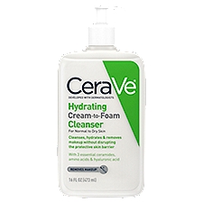 CeraVe Hydrating Cream-to-Foam Cleanser, 16 fl oz