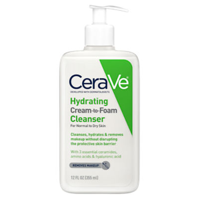 CeraVe Hydrating Cream-to-Foam Face Cleanser 12oz