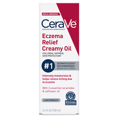 CeraVe Lightweight Eczema Relief Creamy Oil, 3.4 fl oz