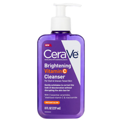 CeraVe Instant Glow Brightening Vitamin C Cleanser, 8 fl oz