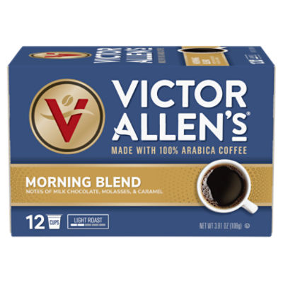 Victor Allen's Coffee Morning Blend Light Roast Coffee, 12 count, 3.81 oz