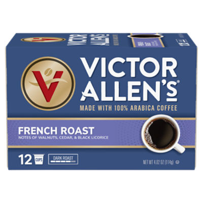 Victor Allen's Coffee French Roast Dark Roast Coffee, 12 count, 4.2 oz