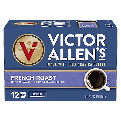 Victor Allen's Coffee French Roast Dark Roast Coffee, 12 count, 4.2 oz