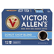 Victor Allen's Coffee Donut Shop Blend Medium Roast Coffee, 12 count, 4.02 oz, 4.02 Ounce