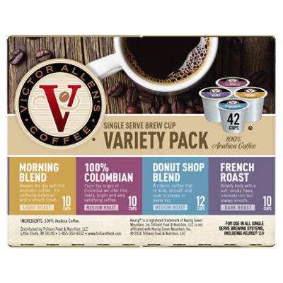 1/42ct VP Coffee Variety Pack SSC (Morning Blend, 100% Colombian, Donut Shop Blend, French Roast)